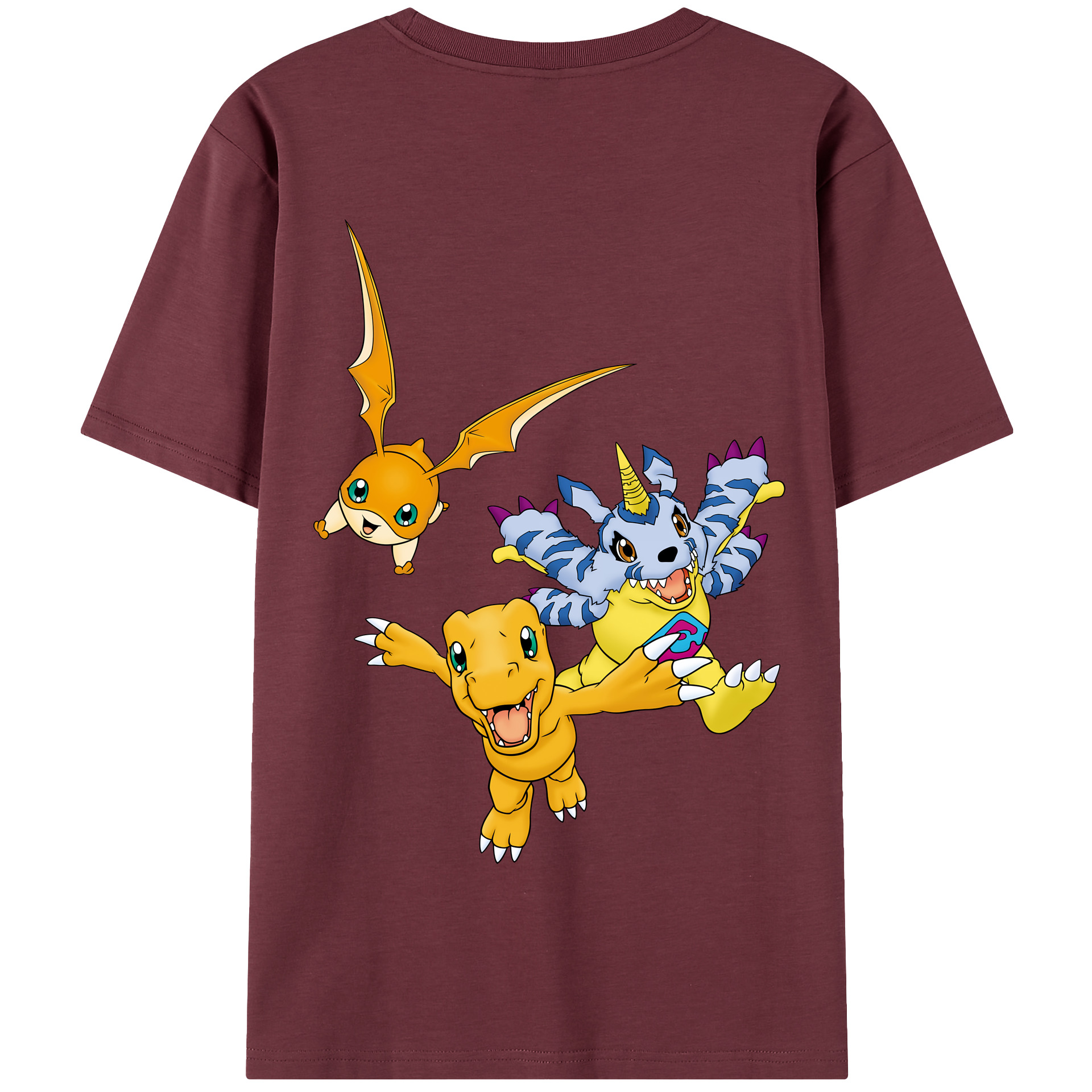 （画像用） Digimon デジタルモンスター/デジモン 綿100％半袖Tシャツ（背面プリント）
